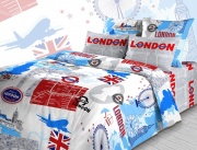 КПБ 1,5 спальное ТМ "Василиса" расцветка "Лондон" КПБ 1,5 спальное ТМ "Василиса" расцветка "Лондон"